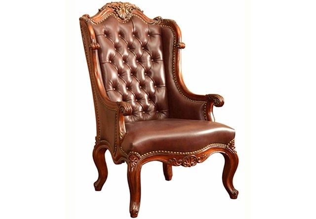 кресло в коже louis xv 15l521c