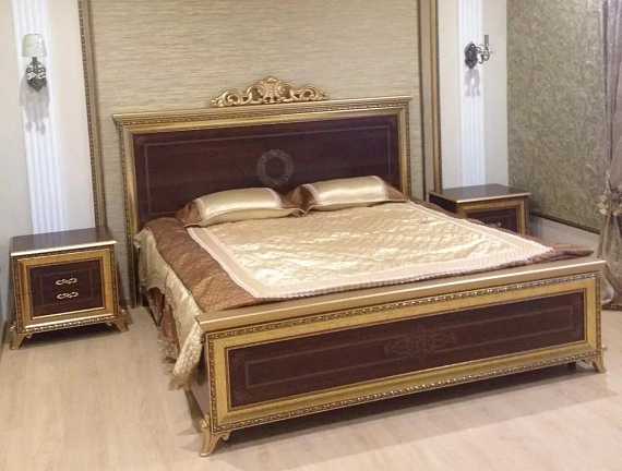 Кровать Версаль 180*200 без короны (тайский орех), шелкография