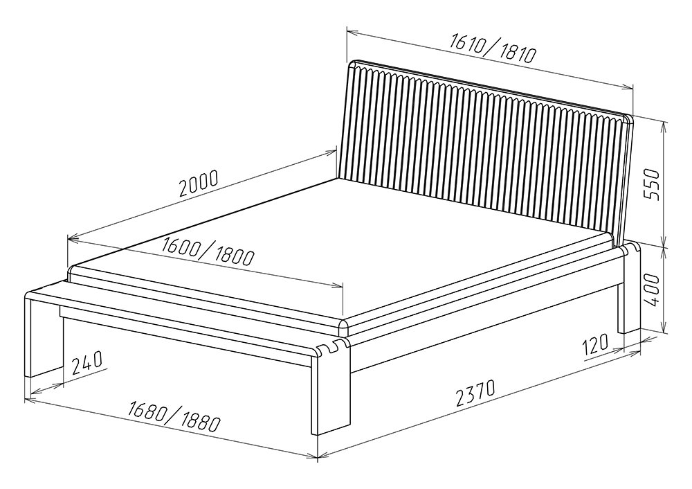 Стандарты кроватей. Габариты двуспальной кровати 160х200. Кровать 200*180 Marsela габариты. Чертеж кровати 160х200 из металла. Высота царги кровати стандарт.