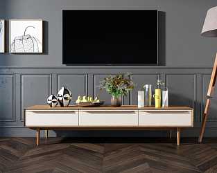 Консоль под TV Bruni white с ящиками