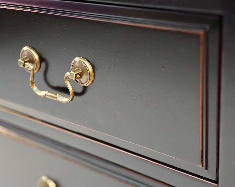 Консоль с ящиками Belveder Black ST9158 FN