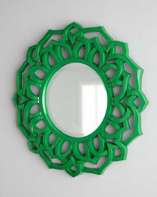 зеркало в раме "коул", green
