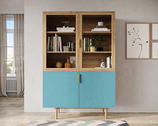 Буфет с двумя дверками "Line" blue