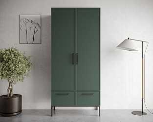 Шкаф двухстворчатый с ящиками Nicole green