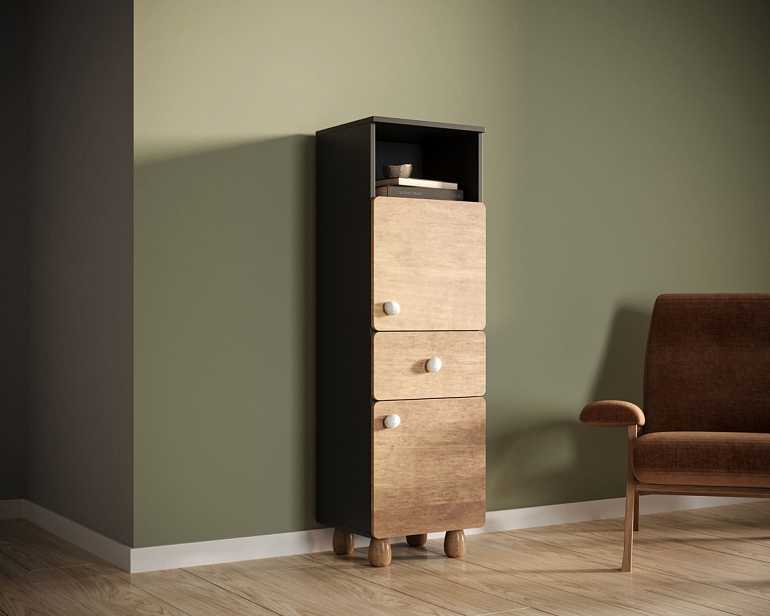 купить узкий шкаф split с двумя дверками и одним ящиком