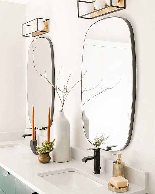 купить черное настенное зеркало "вейл"