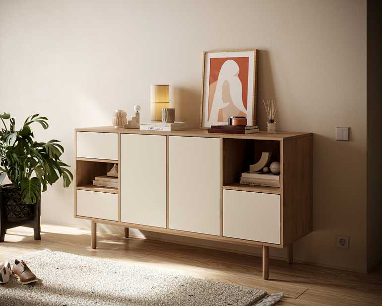 купить комод alice с двумя дверками и тремя ящиками