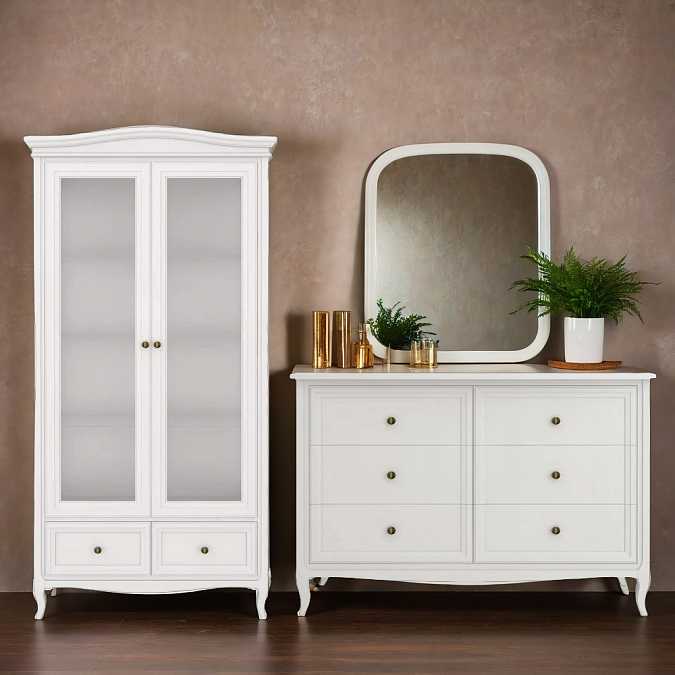 Витрина двухдверная Majessa White