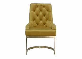 Стул велюровый 76AR-6210GOLD-OLV