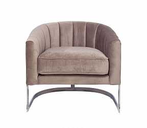 Кресло на металлическом каркасе, бежевое