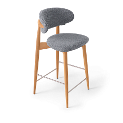 Стул полубарный Lucas светло-серый