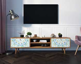 Тумба "Berber" под ТВ с нишей (46 принт)