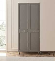 Шкаф двухдверный Виктория графит с золотом