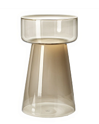 Серо-коричневый приставной столик "Флумс" малый