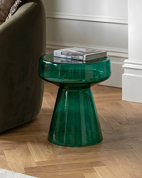 Изумрудный приставной столик "Флумс"