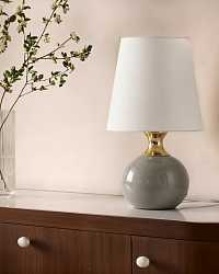 Настольная лампа "Бенсон" с серым керамическим основанием