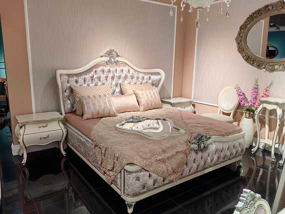кровать с мягким изголовьем джордани 180*200