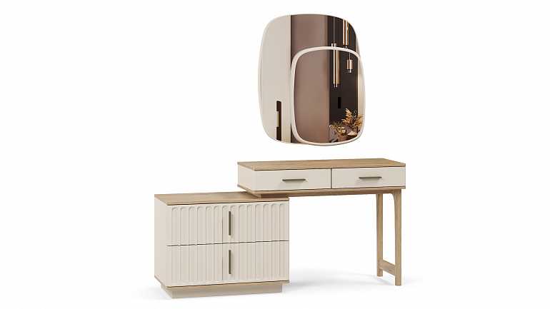 Туалетный столик "Джесси" с зеркалом и пуфом
