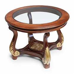 Стол журнальный Zzibo mobili арт.19/2 орех с золотом