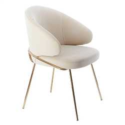 Стул-полукресло Emil молочный