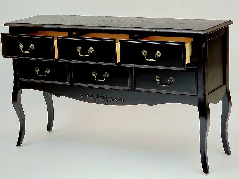 Консоль с ящиками Belveder Black ST9158 FN