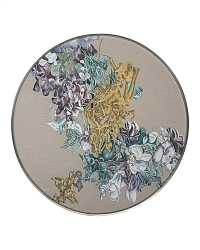 Круглая картина с росписью по ткани "Икеда"