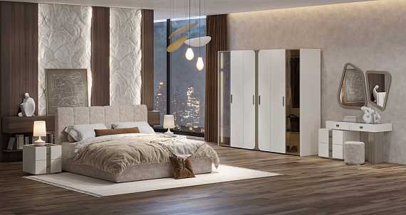 Кровать "Леонардо" с малым и большим изголовьем 180*200