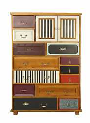 Комод большой с ящиками и дверцами Gouache Birch