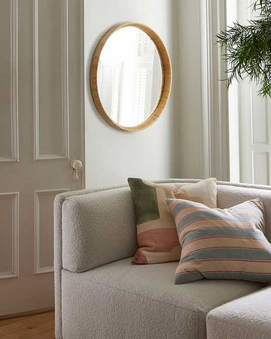 купить зеркало в раме из ротанга "леола"