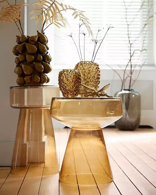 купить охровый приставной столик "флумс" малый