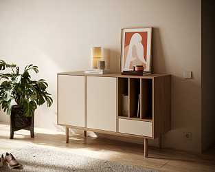 Комод Alice с двумя дверками и ящиком