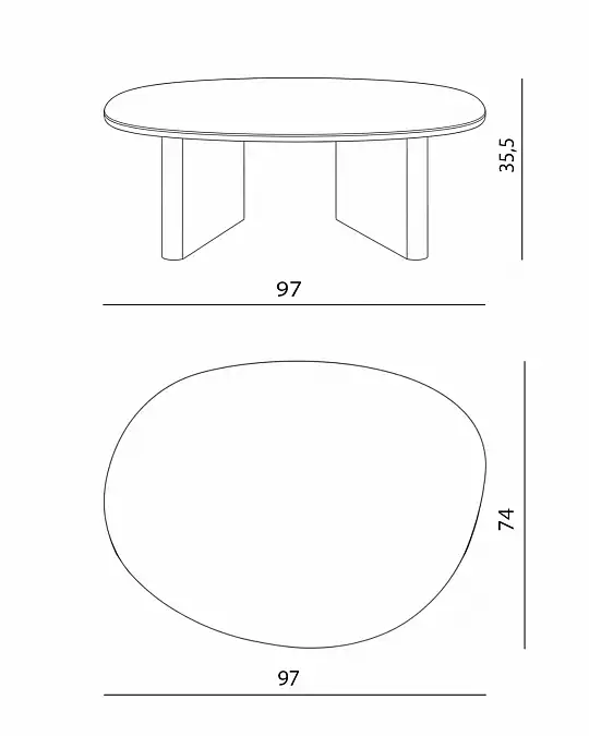 купить чёрный кофейный столик "эктор"
