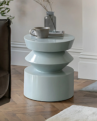 Светло-синий приставной столик "Сигет"