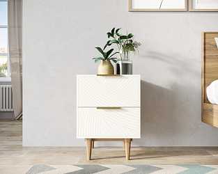 Тумбочка с двумя ящиками "Line" beige