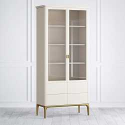 Шкаф книжный Primo gold узкий с 4 ящиками