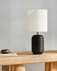 Черная настольная лампа "Гретта"