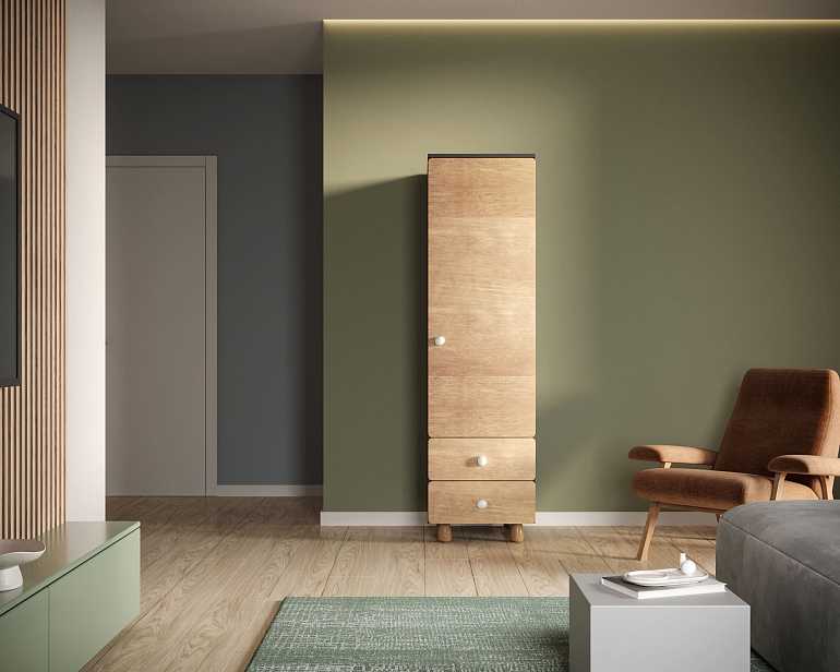 купить узкий шкаф-модуль с ящиками split