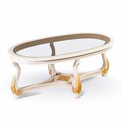 Стол журнальный Zzibo mobili арт.19 белый с золотом