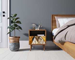 Тумбочка "Berber" с одним ящиком (08 принт)