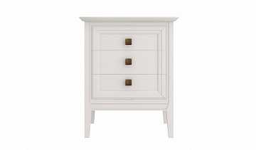 Тумба прикроватная Tesoro White 3 ящика