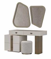 Туалетный стол с зеркалом и пуфом "Леонардо"