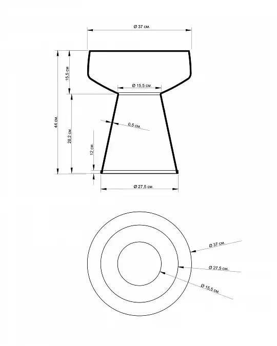 купить бордовый приставной столик "флумс"