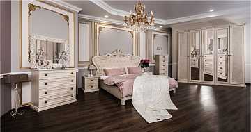 Спальня "Афина" крем, 4-дв. шкаф