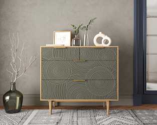 Комод с четырьмя ящиками "Line" R22/darkgreen