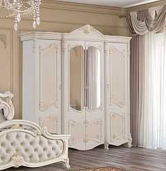 Шкаф платяной четырехдверный Рафаэлла, бежевый