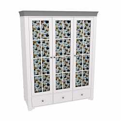 Шкаф 3-дверный Бейли антрацит 88419