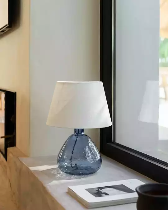 купить синяя настольная лампа "дэми"