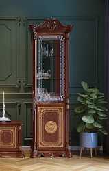 Витрина однодверная Грация, орех