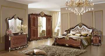 Спальный гарнитур Джоконда, 4-дв. шкаф, орех