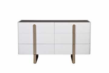 Комод светлый с металлическим каркасом